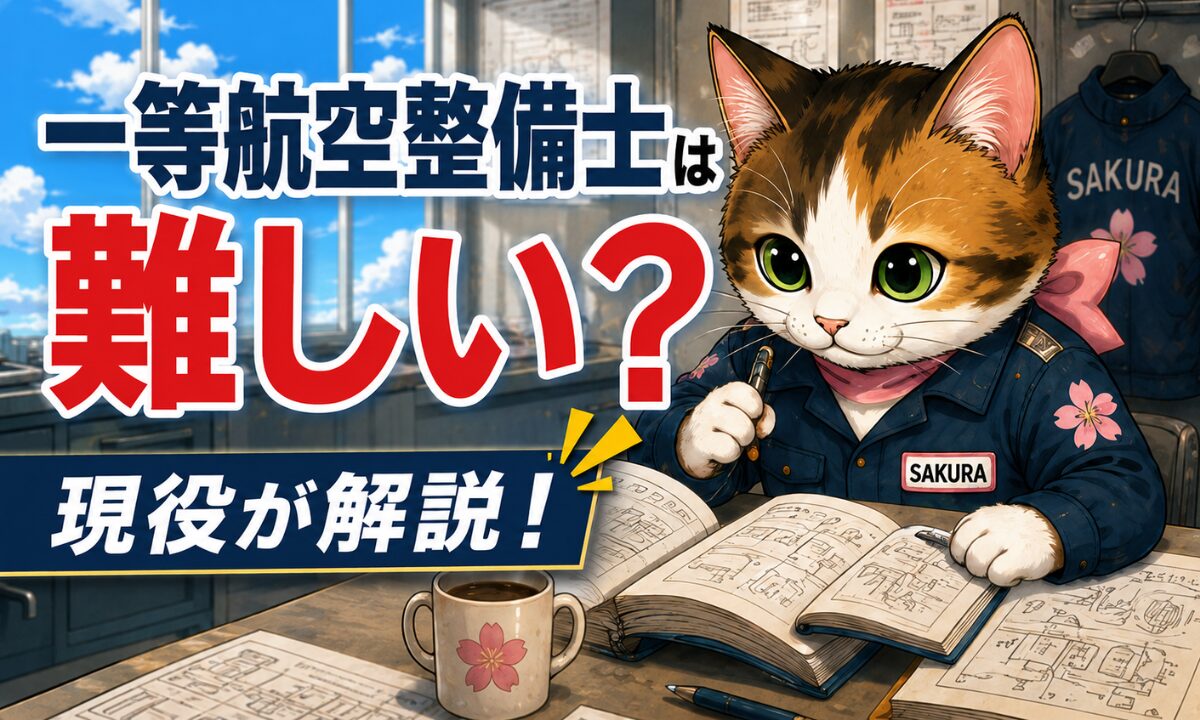 一等航空整備士は難しい？現役が解説！