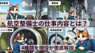 航空整備士の仕事内容とは？4種類を現役が徹底解説