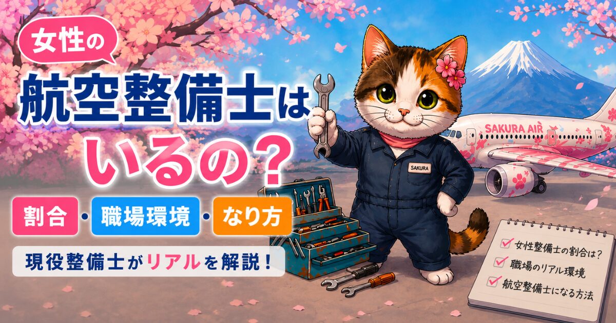 女性の航空整備士はいるの？割合・職場環境・なり方を現役が解説