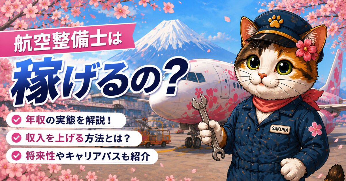 航空整備士は稼げるの？年収のリアルと収入を上げる方法を現役が解説