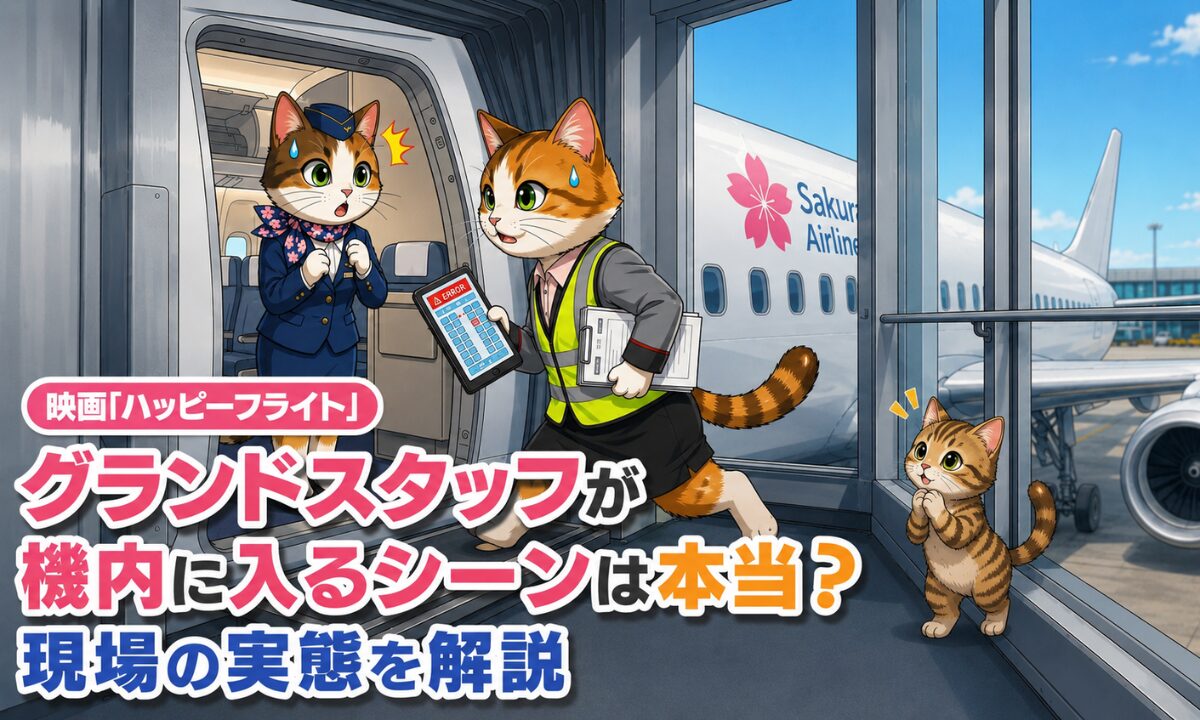 映画『ハッピーフライト』グランドスタッフが機内に入るシーンは本当？現場の実態を解説