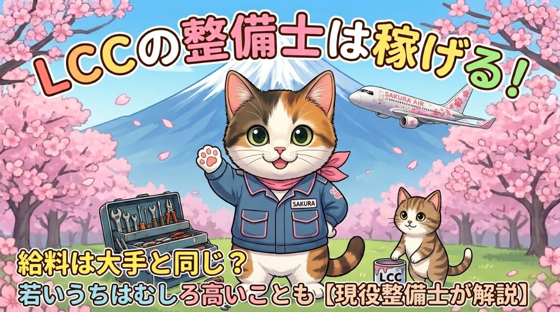 LCCの整備士は稼げることを解説するサクラ