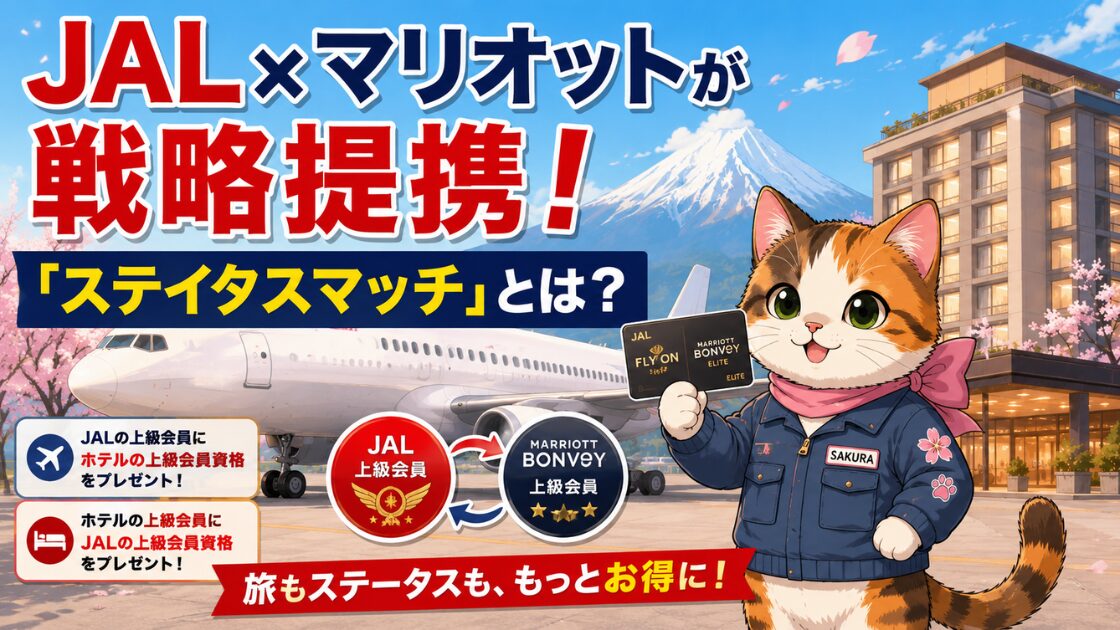 JAL×マリオットが戦略提携！「ステイタスマッチ」とは？現役整備士がやさしく解説