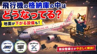 飛行機の格納庫の中はどうなってる？地面が下がる設備も！現役整備士が紹介
