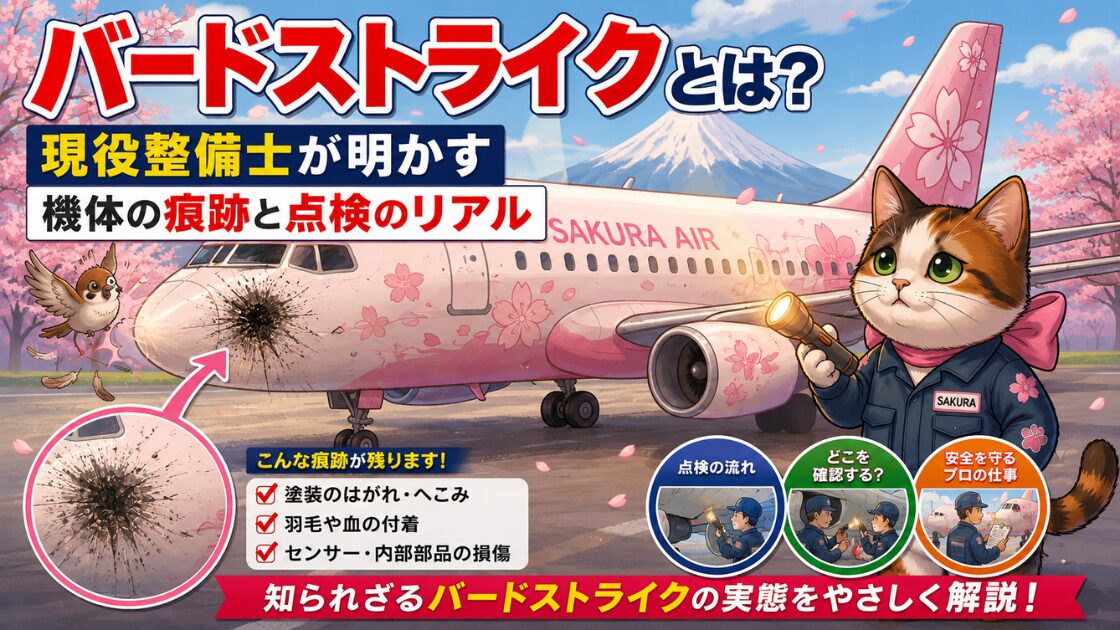 バードストライクとは？現役整備士が明かす機体の痕跡と点検のリアル