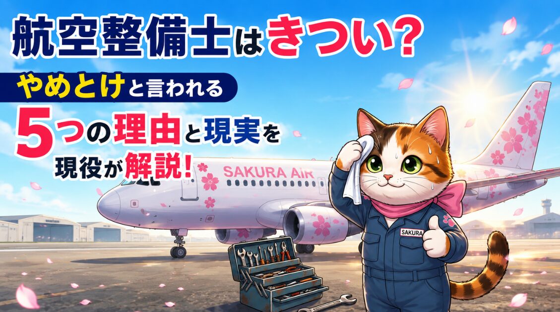 航空整備士はきついけれど誇りを持って働くサクラ