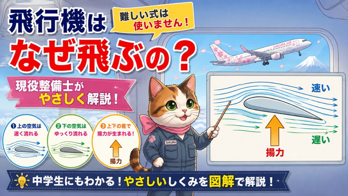 飛行機はなぜ飛ぶの？難しい式を使わずに現役整備士がやさしく解説