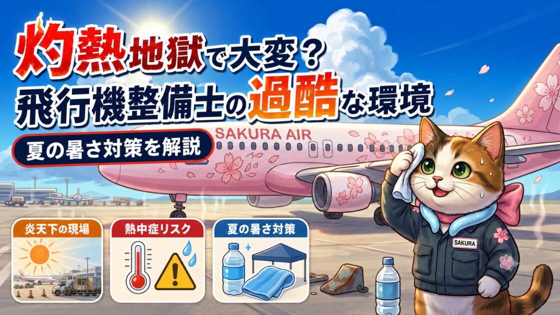 灼熱地獄で大変？飛行機整備士の過酷な環境と夏の暑さ対策を解説