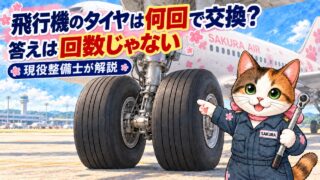 飛行機のタイヤは何回で交換する？答えは回数じゃない｜現役整備士が解説