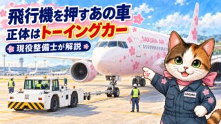 飛行機を押す車「トーイングカー」とは？自力でバックできない理由を現役整備士が解説