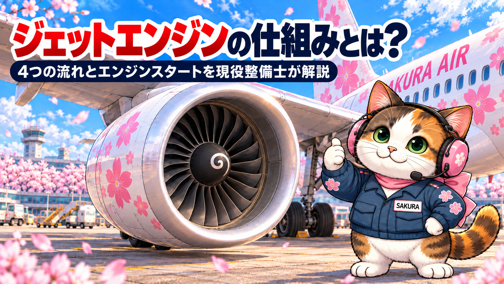 飛行機のジェットエンジンの仕組みとは？4つの流れとエンジンスタートを現役整備士が解説