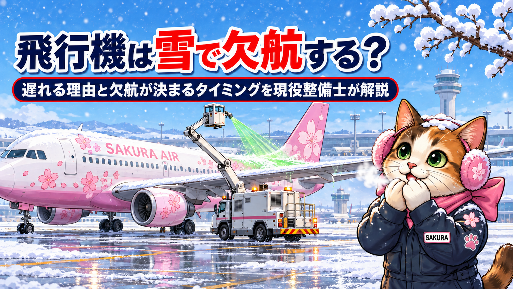 飛行機は雪で欠航する？遅れる理由と欠航が決まるタイミングを現役整備士が解説