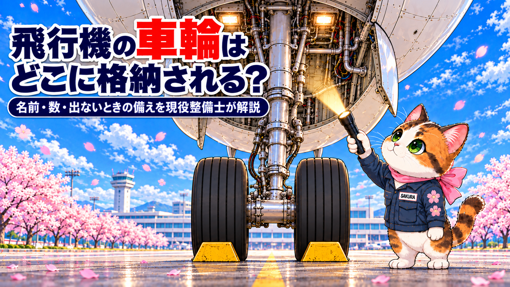 飛行機の車輪はどこに格納される？名前・数・出ないときの備えを現役整備士が解説
